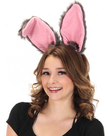 Grey Bendy Bunny Ears Deluxe Headband
