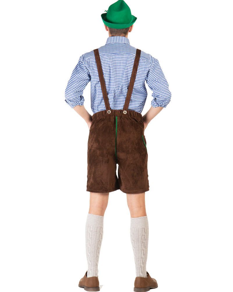 Kurt Deluxe Brown Lederhosen Mens Costume