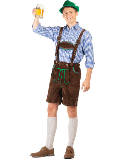 Kurt Deluxe Brown Lederhosen Plus Size Mens Costume