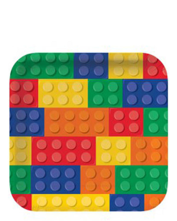 Block Party 23cm Square Plates Pack of 8