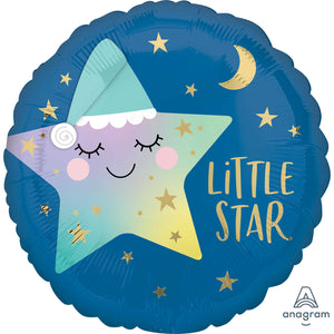 45cm Standard HX Sleepy Little Star Balloon