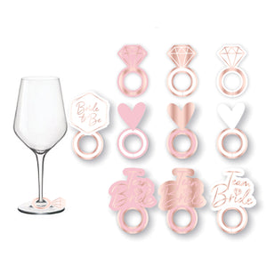 Team Bride Prosecco Glass Markers Pack of 10