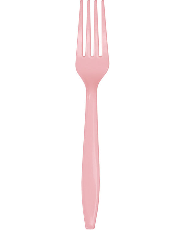 Classic Pink Premium Forks Pack of 24