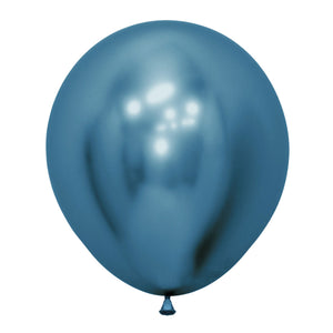 Sempertex 45cm Metallic Reflex Blue Latex Balloons 940, 6PK Pack of 6