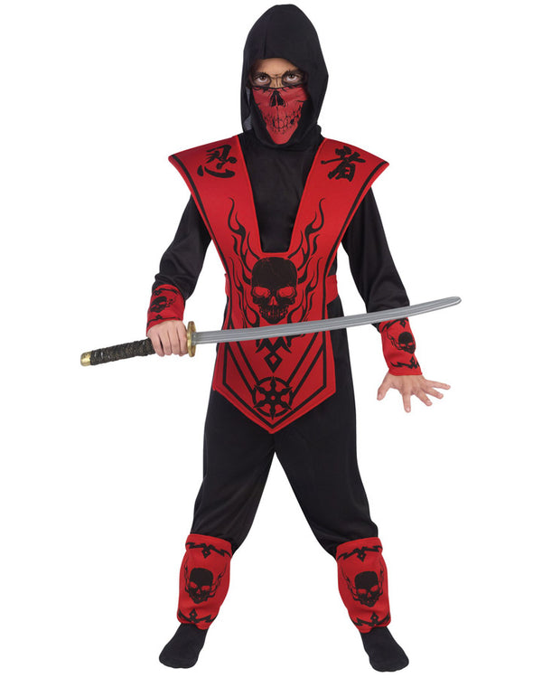 Red Skull Lord Ninja Boys Costume