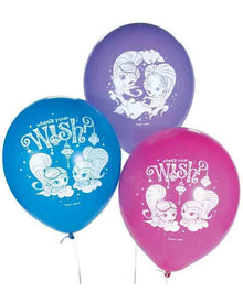 Shimmer and Shine Helium Latex Balloons Pack of 6 12inch