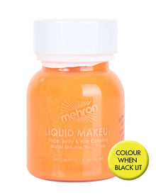 Mehron Yellow Glow in the Dark Liquid Makeup 30ml