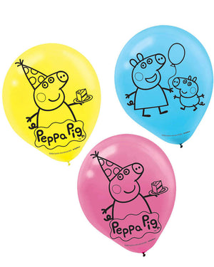 Peppa Pig Party Latex Balloon Pack of 6