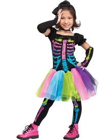 Funky Punk Skeleton Toddler and Girls Halloween Costume