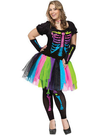 Funky Punk Bones Womens Plus Size Halloween Costume