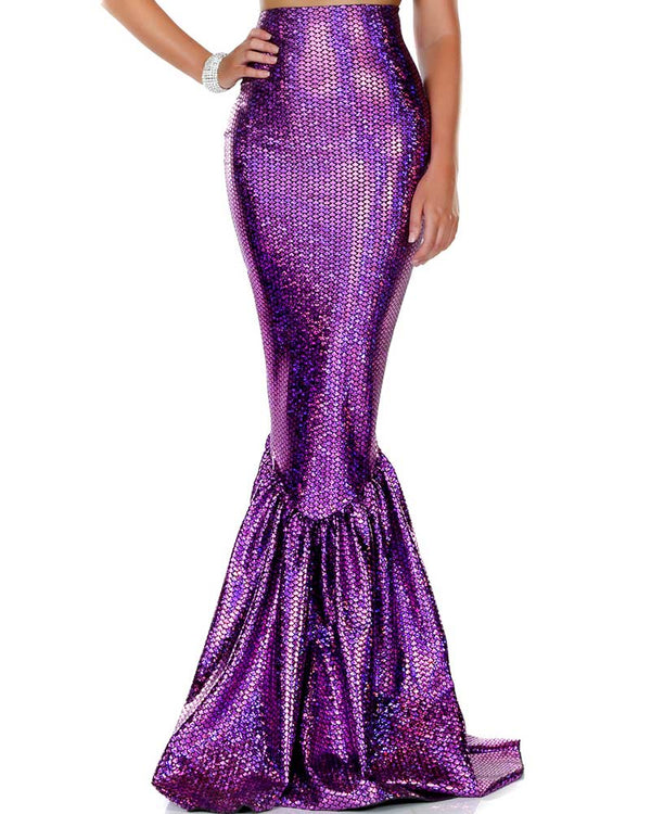 Purple Mermaid Skirt Womens Costume