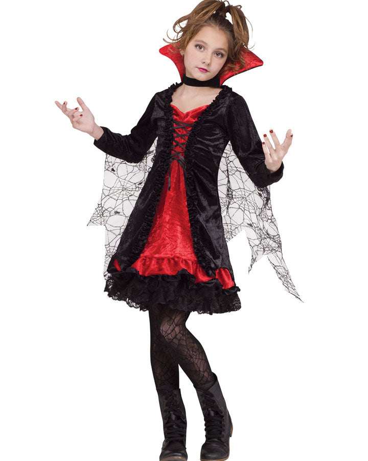 Lace Vampiress Girls Costume