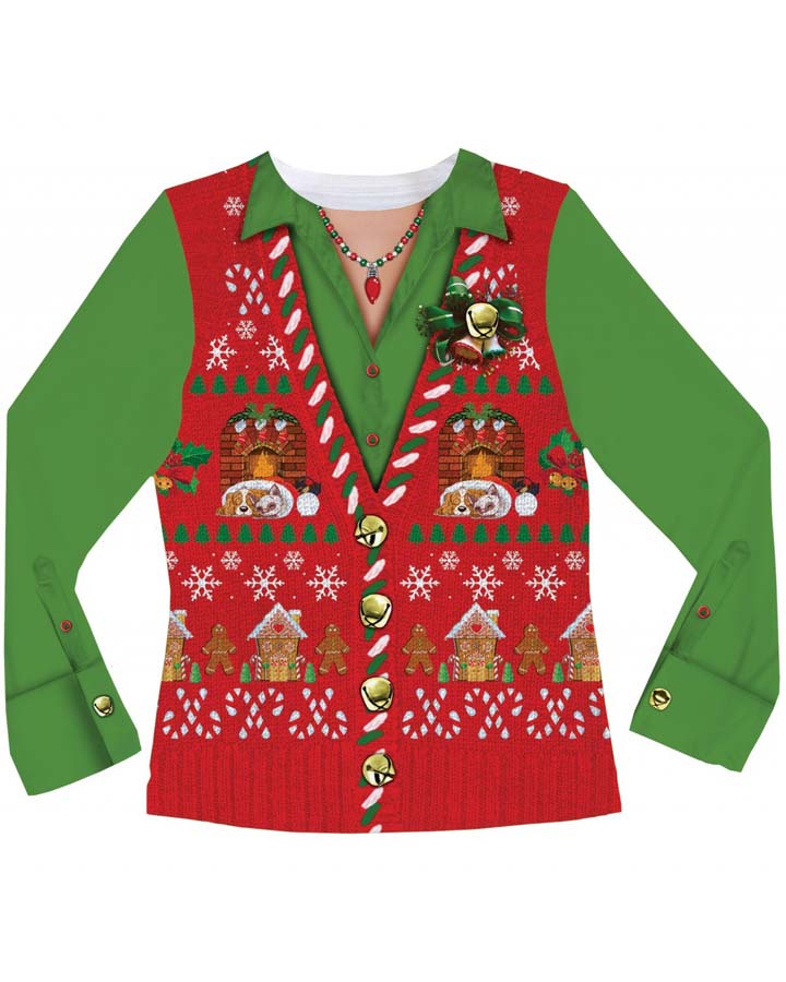 Christmas Vest Womens T Shirt