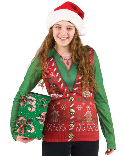 Christmas Vest Womens T Shirt