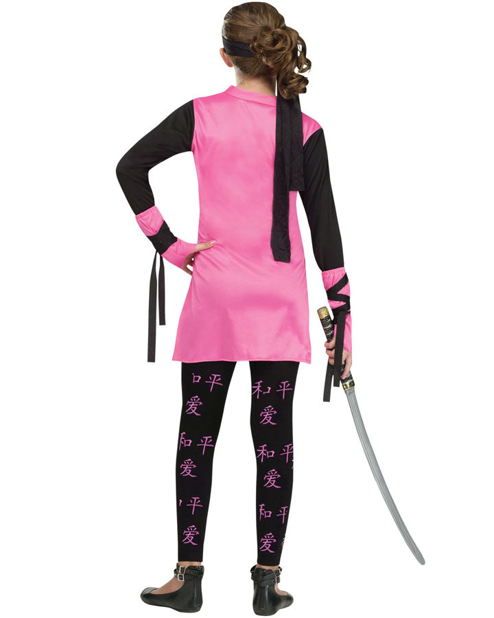 Pink Dragon Ninja Girls Costume
