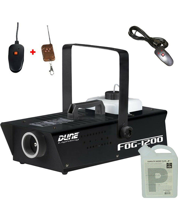 1200W Fog Machine Wire and Wireless Remote and 1L Smoke Liquid