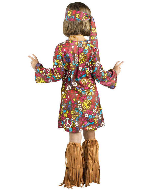 60s Peace and Love Hippie Girls Toddler Costume