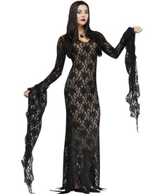 Lace Morticia Womens Halloween Costume
