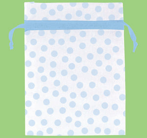 Blue Dots Organza Bags 12ct Pack of 12
