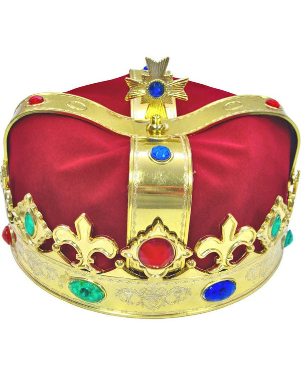Gold and Red Fabric Royal Crown