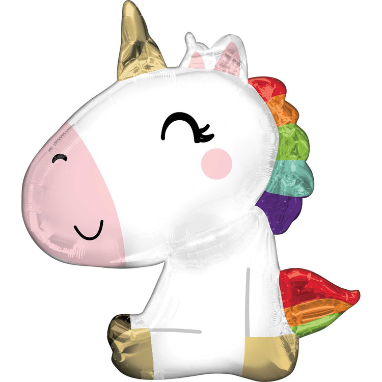 SuperShape XL Satin Sitting Unicorn Balloon