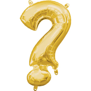 Gold 40cm Question Mark Symbol Balloon