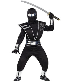 Silver Mirror Ninja Boys Halloween Costume