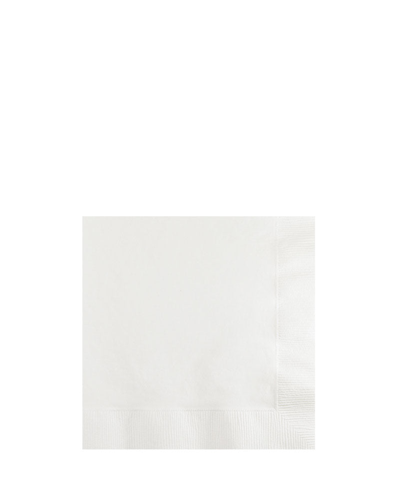 White Beverage Napkins Pack of 50