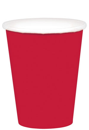 Apple Red 266ml Paper Cups Pack of 20