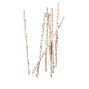 Ditsy Floral Straws Floral Pack of 25