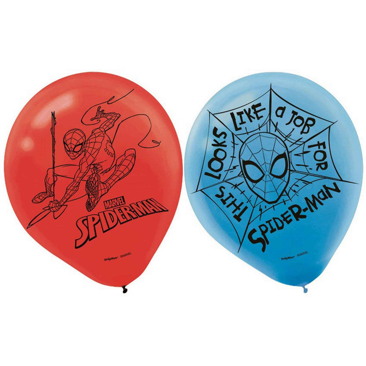 Spiderman Webbed Wonder 30cm Latex Balloons Pack of 6
