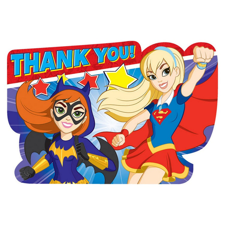 DC Superhero Girls Thank You Cards Pack of 8