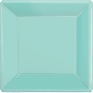 Paper Plates 17cm Square 20CT-Robins-egg Blue Pack of 20