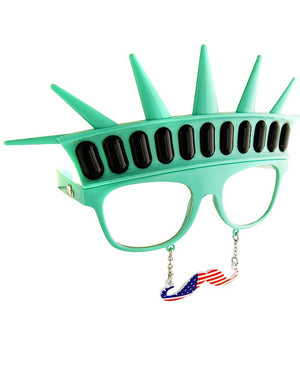 Clear Liberty Novelty Glasses with Moustache