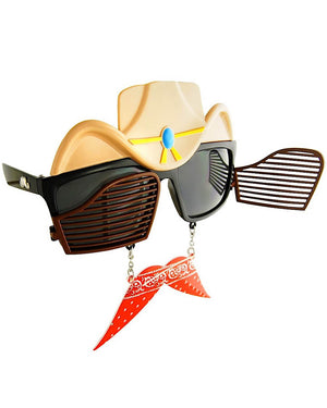 Cowboy Glasses with Bandana Moustache