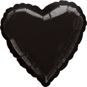45cm Standard Heart HX Black Balloon