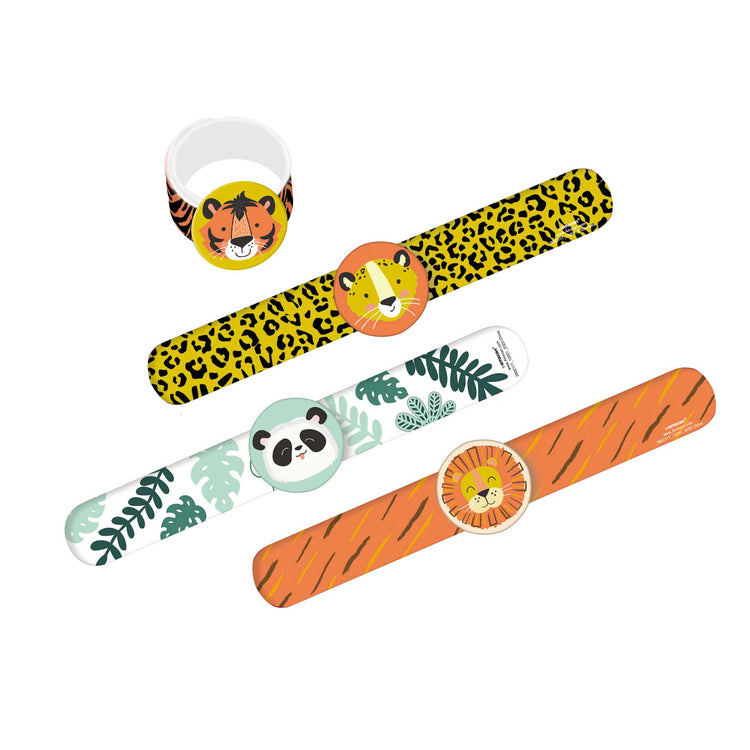 Get Wild Jungle Slap Bracelets Favors Pack of 4