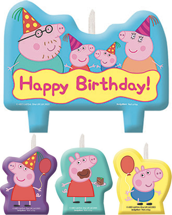 Peppa Pig Party Birthday Candle Set