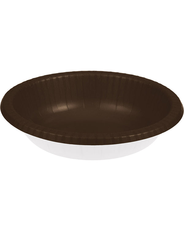 Chocolate Brown Paper Bowls 590ml Pack of 20