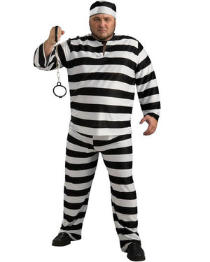 Convict Mens Plus Size Costume