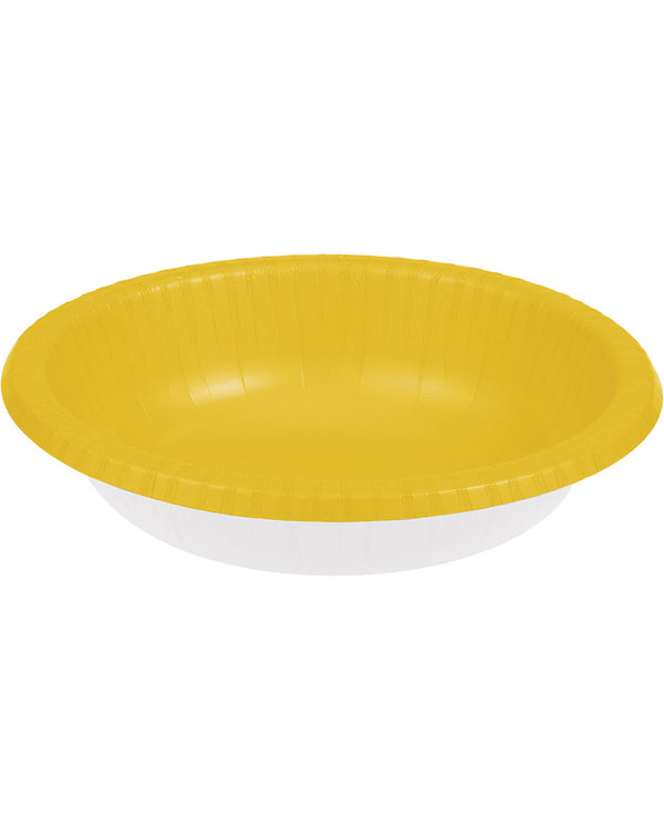 School Bus Yellow Paper Bowls 590ml Pack of 20