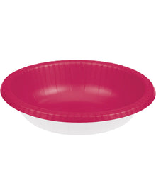 Hot Magenta Paper Bowls 590ml Pack of 20
