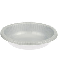 Christmas Shimmering Silver Paper Bowls 590ml Pack of 20