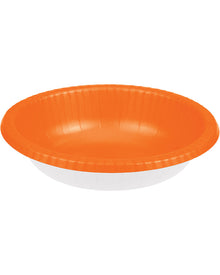 Sunkissed Orange Paper Bowls 590ml Pack of 20