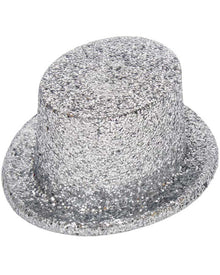 Glitter Top Hat Silver