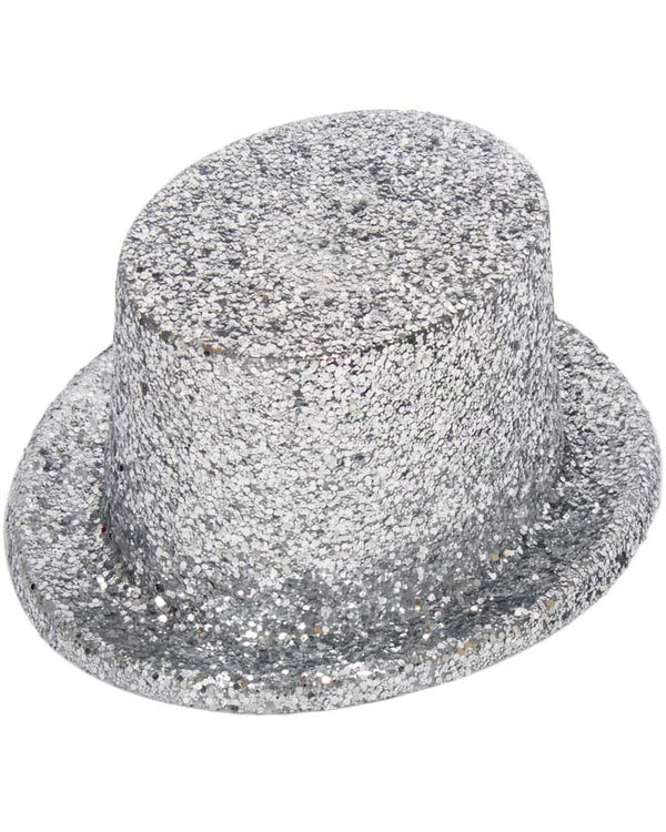 Glitter Top Hat Silver