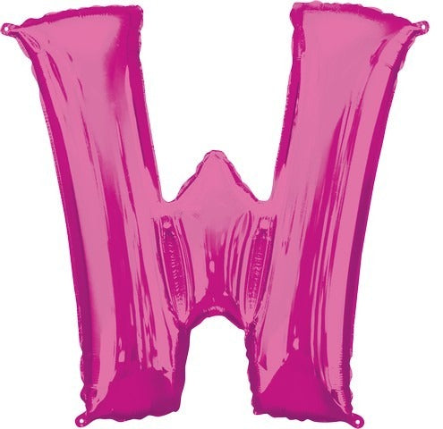 SuperShape Letter W Pink Balloon