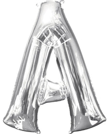 Letter A Silver Megaloon Foil Balloon 100cm