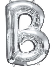 Letter B Silver Megaloon Foil Balloon 100cm