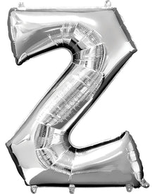 Letter Z Silver Megaloon Foil Balloon 100cm